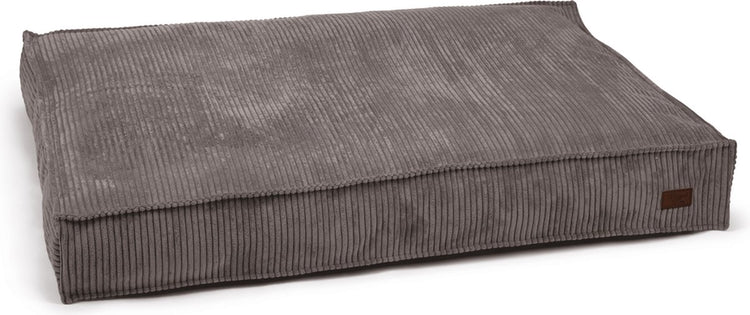 Conçu par lotte côtelé - coussin pour chien - marron -120x80x15 cm
