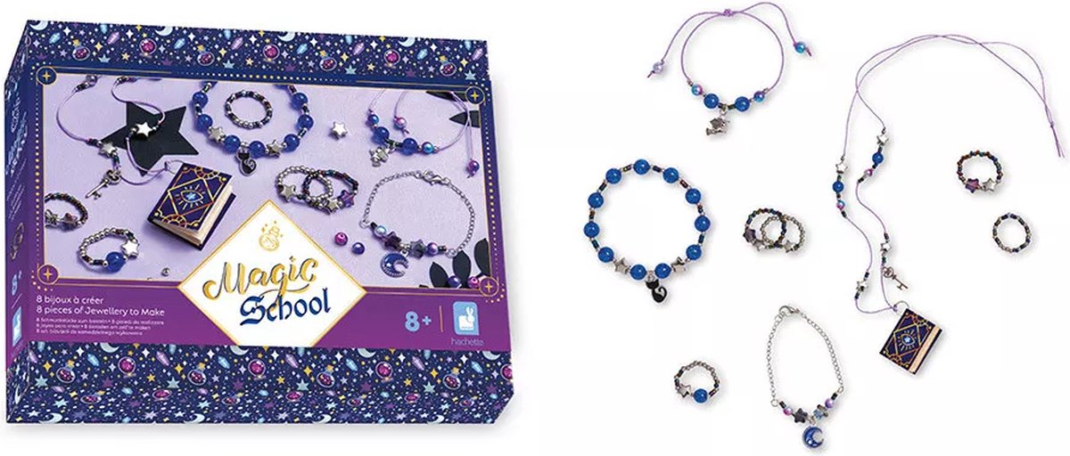 Janod - école de magie - parure de bijoux - 8 bijoux à créer