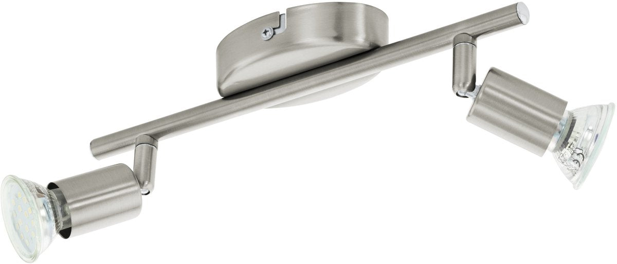 Eglo buzz - spots de plafond - 2 lumières - LED - nickel mat