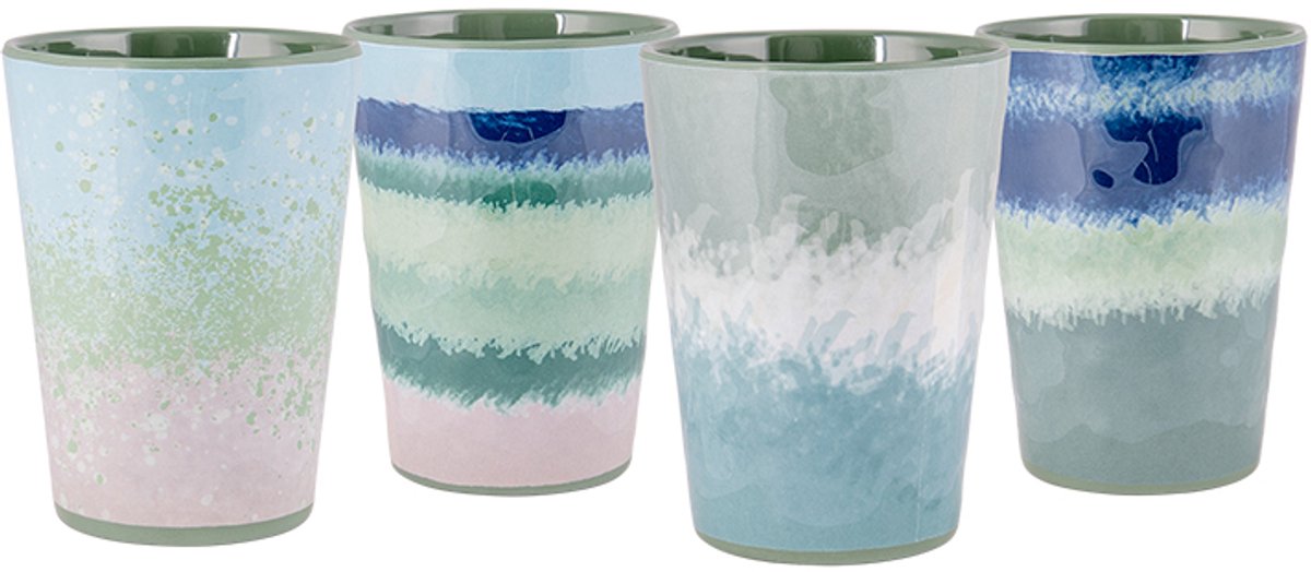 Bo-camp - tasse - halo - bleu vert - 4 pièces