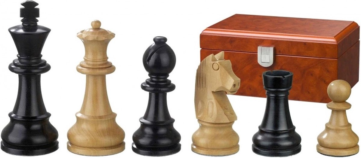 Pièces d'échecs Philos Louis XIV, hauteur roi 90 mm