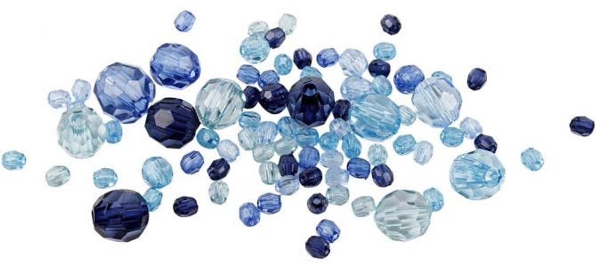 Creativ Company Facet Perles mélange Blue Harmonie, 45 grammes