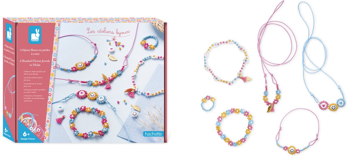 Janod - les ateliers bijoux - bijoux en perles 6 fleurs