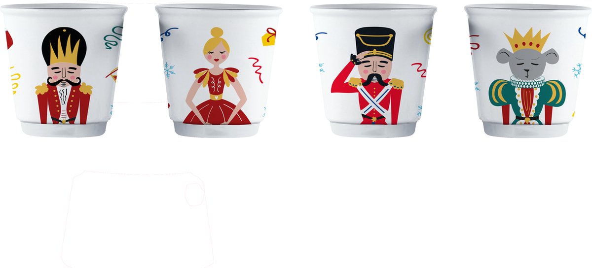 Bialetti bialett set de 4 mugs - casse-noix