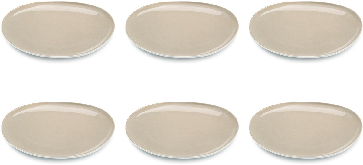 Médard de noblat - lin oslo - assiette plate 28 cm - 6 pièces - grès
