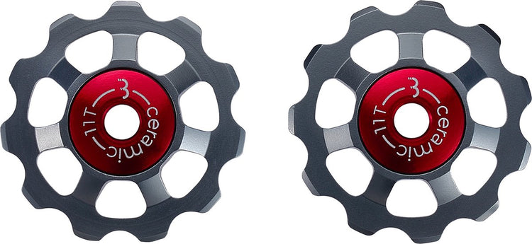 Bbb cycling roues de dérailleur en céramique aluminium shimano, campagnolo sram - 9 vitesses, 10 vitesses, 11 vitesses, 12 vitesses - durables - gris - 11t - aluboys céramique 11t bdp-22