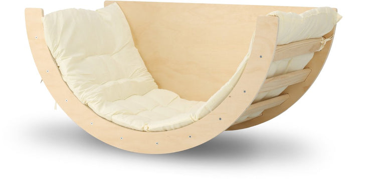 Arche d'escalade en bois Deryan - avec coussin - Montessori - planche à dessin