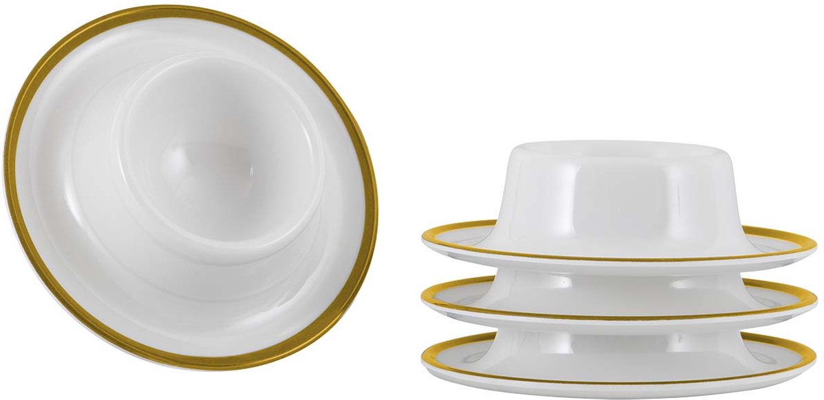 Gimex - ligne linea - coquetier doré - 4 pièces