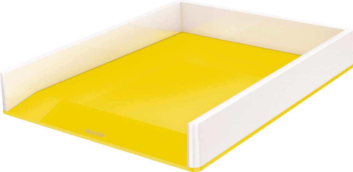 Corbeille à courrier Leitz wow blanc jaune