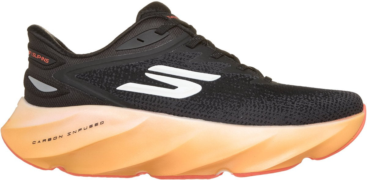 Skechers skx aero burst - chaussures de sport pour hommes - noir oranje