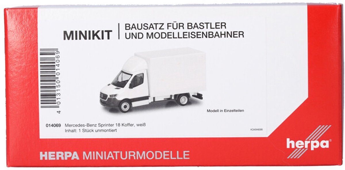 Herpa Mercedes Benz Sprinter '18 (camion fourgon), blanc (mini kit)