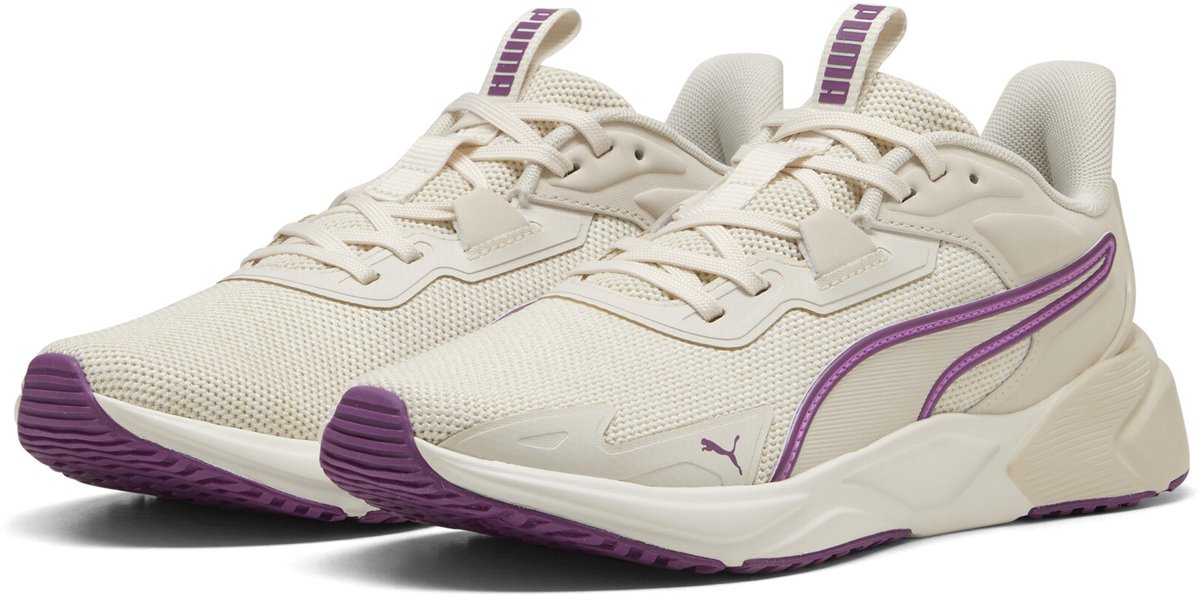 Puma disperse xt 4 knit chaussures de sport unisexes - alpine neige-électrique orchidée-prune vin