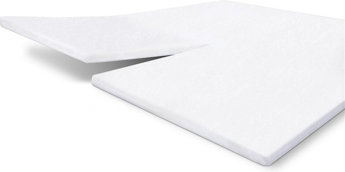 Drap-housse Walra molton - molton 180x200 210 - 100% coton - blanc