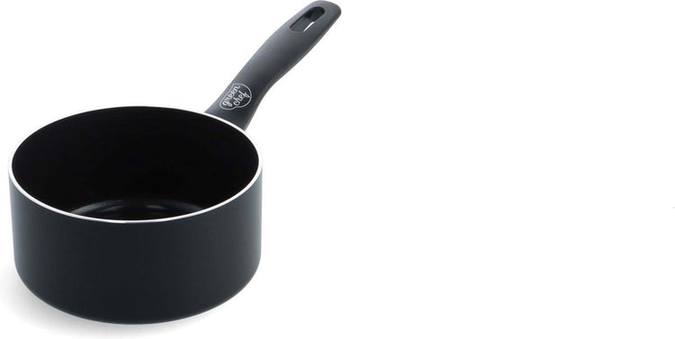 Casserole induction céramique Greenchef prime sans couvercle 16 cm - 1,5 l - sans PFA - poêle à induction - passe au lave-vaisselle - passe au four jusqu'à 160°c - revêtement antiadhésif céramique - aluminium recyclé - noir