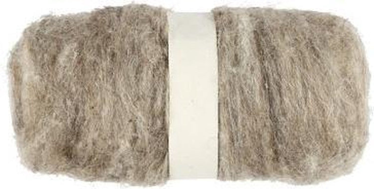 Laine cardée Creativ company, naturelle, 100 gr 1 pelote