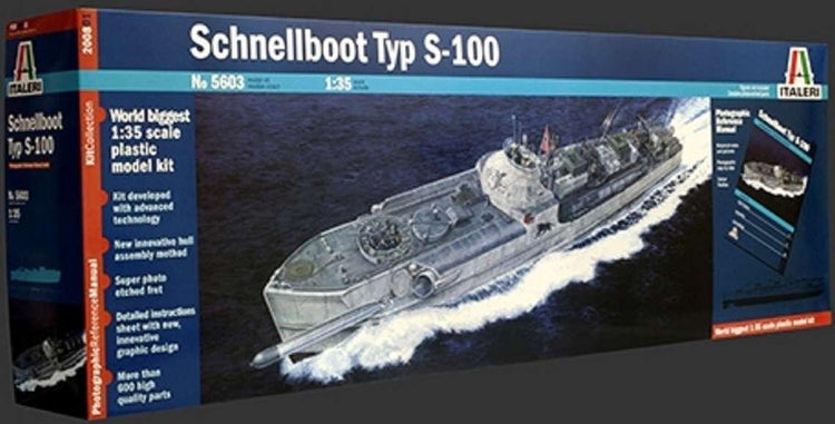 Kit de construction de maquettes Italeri véhicules militaires - 5603 schnellboot s-100-prm édition plastique - 1:35 - modélisme