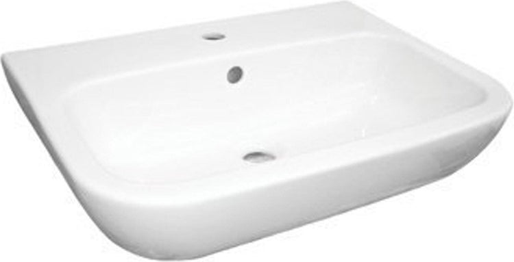 Lavabo Plieger brussels 50x45cm - 1 trou robinetterie - trop-plein - céramique - blanc brillant