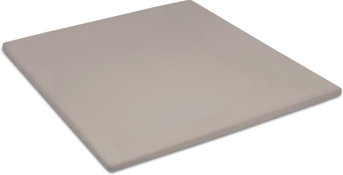 Drap-housse dimanches Cendrillon - surmatelas - satin 100% coton - 180x210 cm - jusqu'à 15 cm - taupe