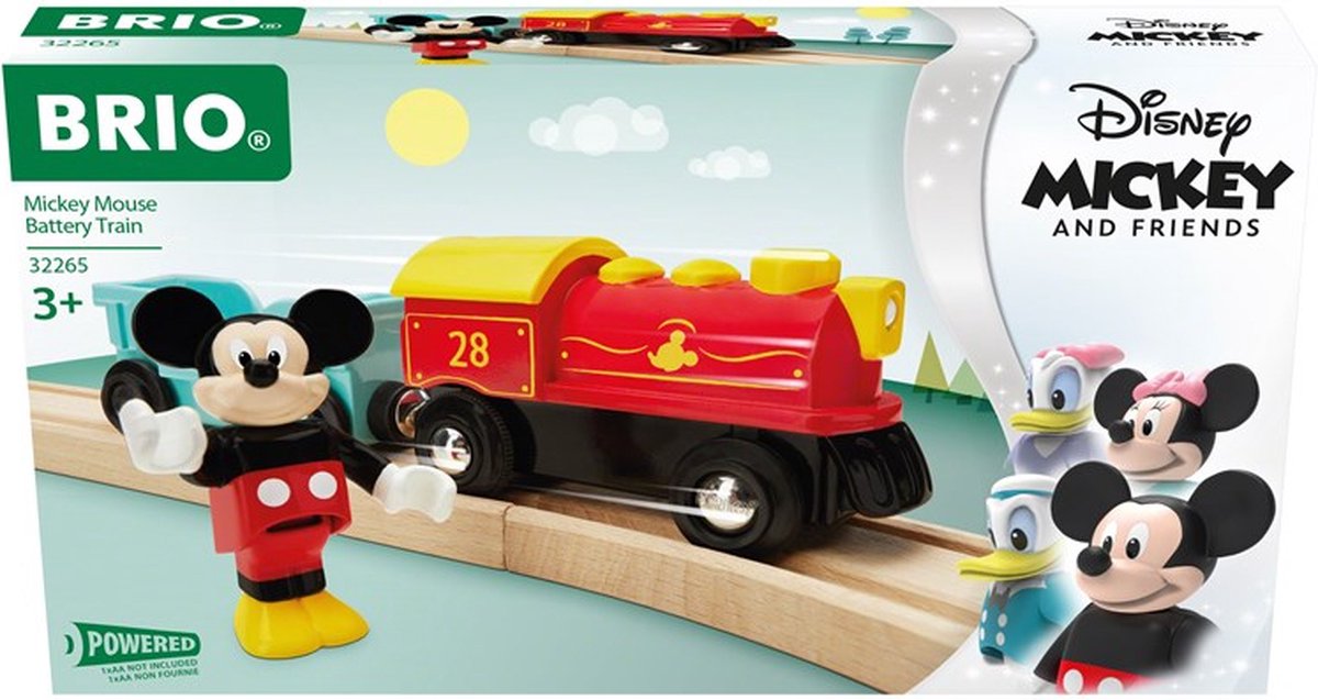 Ensemble de jeu Brio Mickey Mouse train à piles 3 pièces