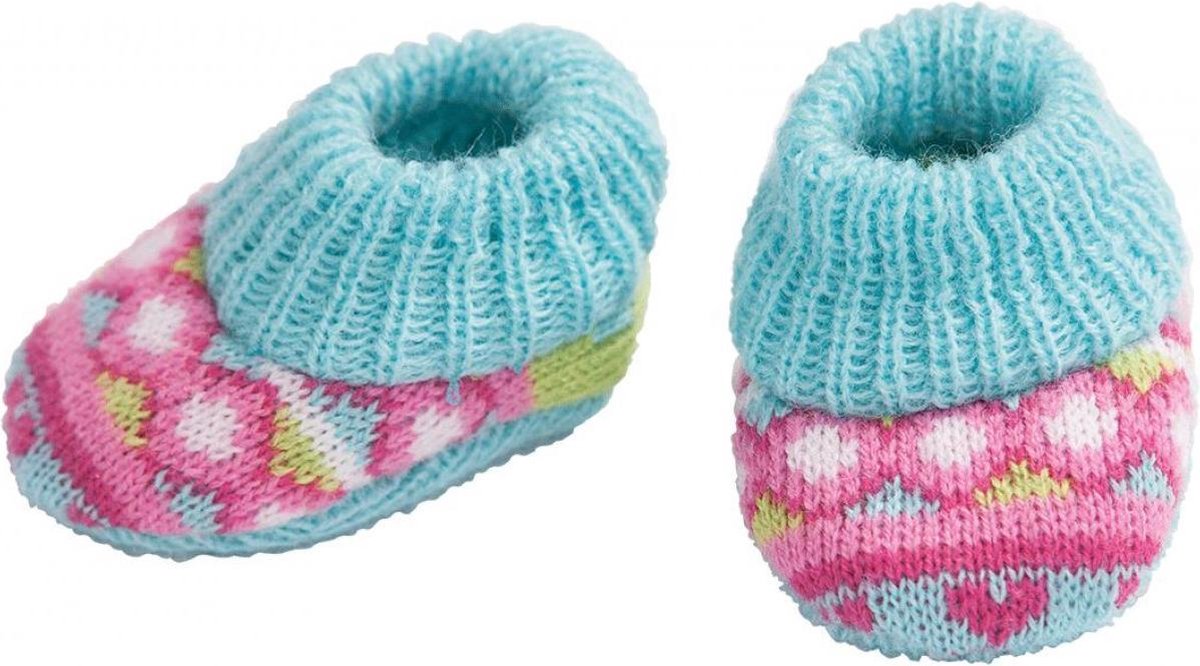 Des pantoufles de poupée tricotées, 35-45 cm