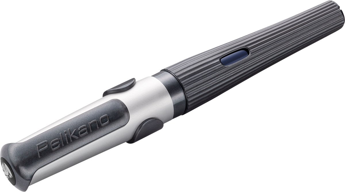 Stylo plume Pelikan o structure - gaucher - gris