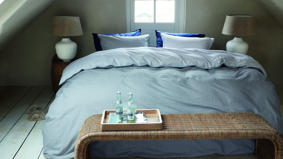 Housse de couette Riviera maison rivièra maison emery - simple - 140 x 200 220 cm - bleu gris