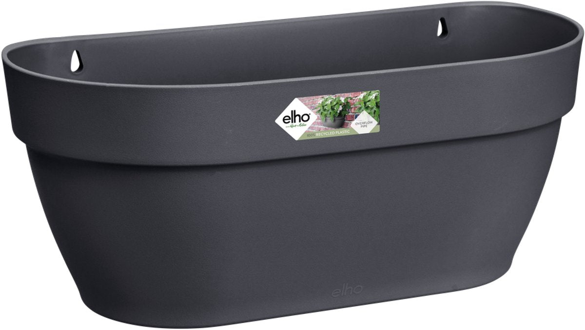 Elho vibia campana panier mural 35 - pot de fleur mural pour l'extérieur - 100% plastique recyclé - ø 35,0 x h 14,8 cm - anthracite