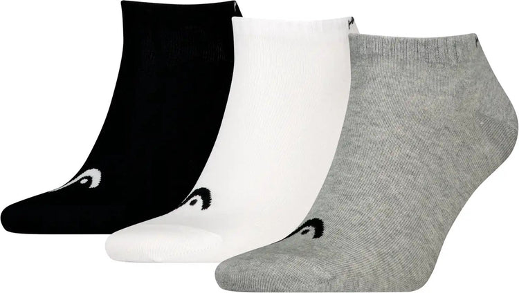 Head - unisexe - chaussettes pour baskets tous sports - entraînement - paquet de 3 - taille 43-46