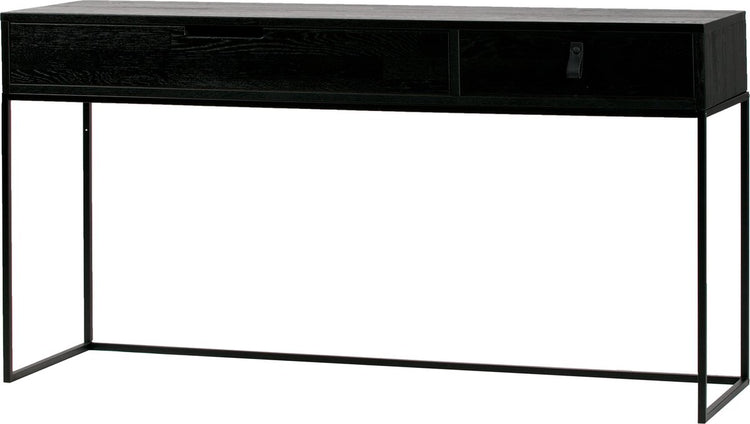 Table d'appoint Woood silas - frêne - nuit noire - 74x140x40