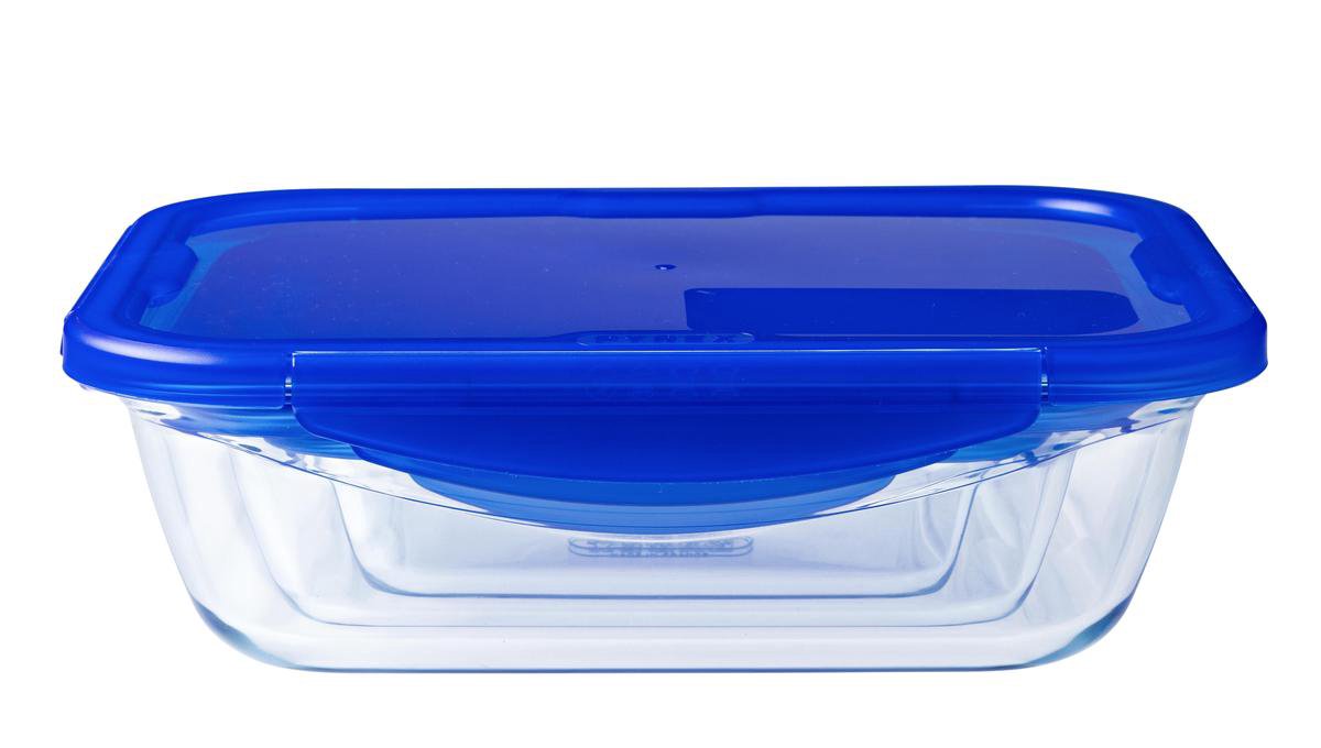 Pyrex - set de bols Cook Go de 7 pièces - verre borosilicate - bleu transparent