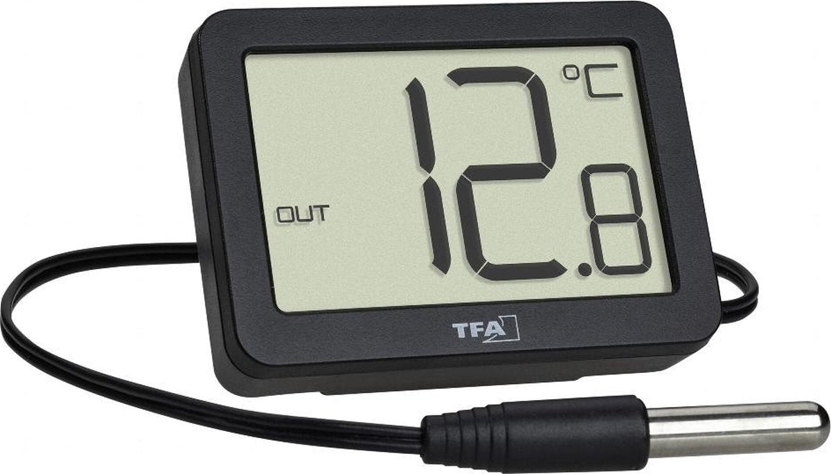 Tfa dostmann 30.1066.01 thermomètre noir