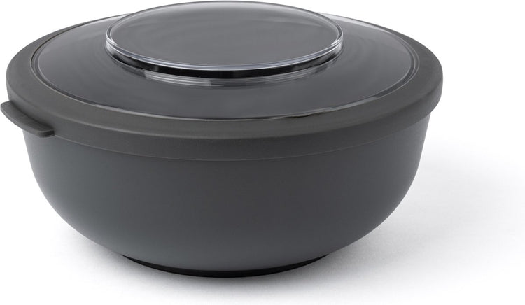 Amuse tylla charbon de bois 2000 ml - boîte à lunch - boîte à lunch - bol avec couvercle - récipient pour aliments frais parfaitement hermétique - boîte à salade pour les déplacements - sans BPA - noir