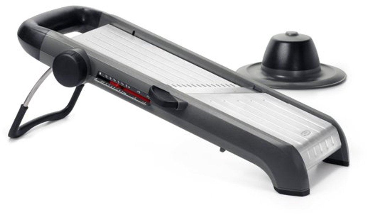 Oxo - mandoline chef 2.0 - coupe-cuisine - coupe-légumes - avec support pour restes