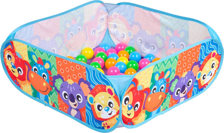Piscine à balles Playgro Adventure - Piscine à balles bébé - Jouets pour bébé - Jouets pour enfants - Piscine à balles - Piscine à balles pour enfants - Tapis de jeu bébé - Jouets interactifs pour bébé - Salle de sport pour bébé - comprenant 30 balles