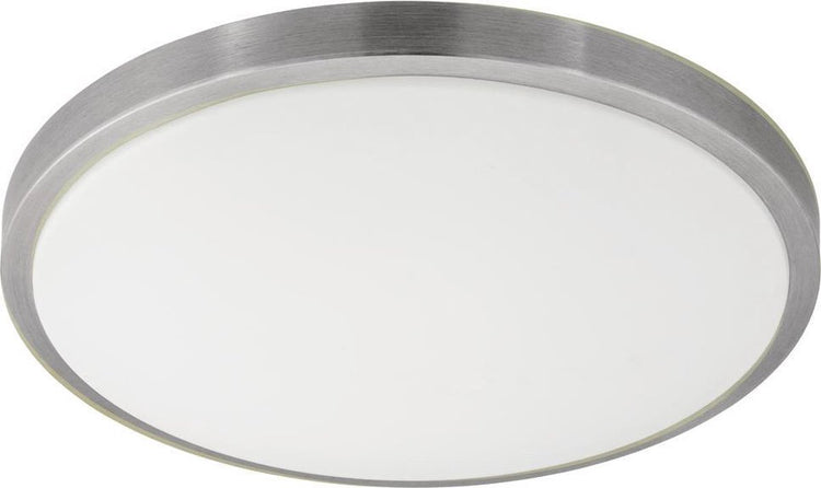 Eglo competa 1 - applique plafonnier - 1 lumière - ø 430mm. - blanc, nickel mat