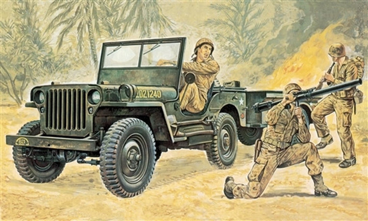 Jeep Italeri 0314 - Willys MB de la Seconde Guerre mondiale - échelle 1:35 - modèle de véhicule militaire