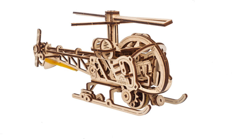 Modèle 3D en bois Ugears - mini hélicoptère