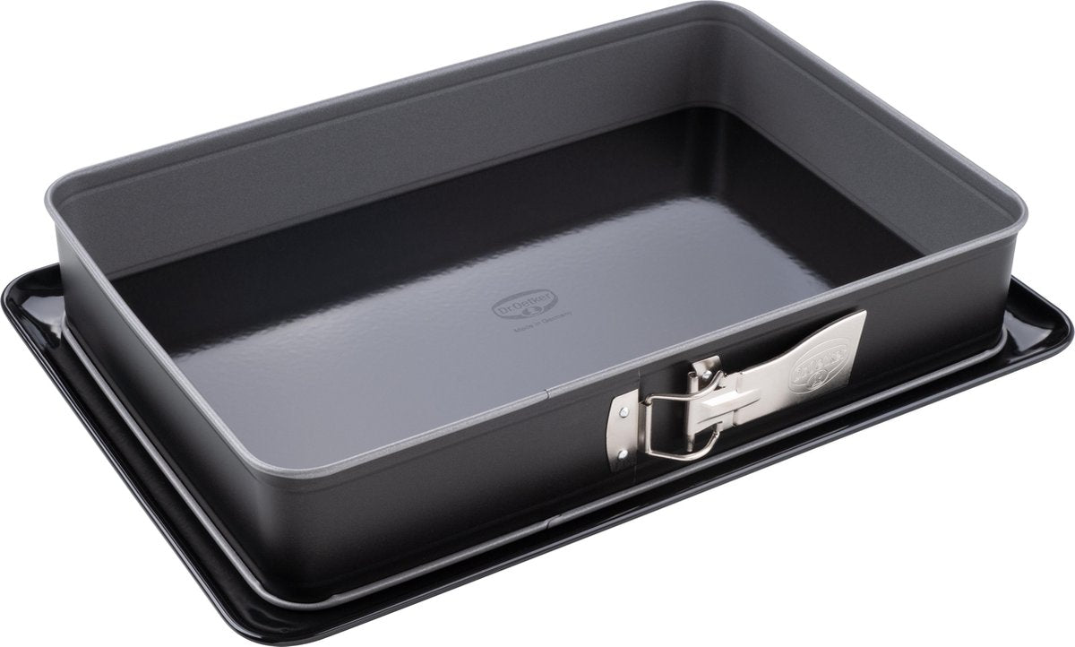 Dr. oetker moule à charnière 'kreativ' - rectangle - 38x25x7 cm