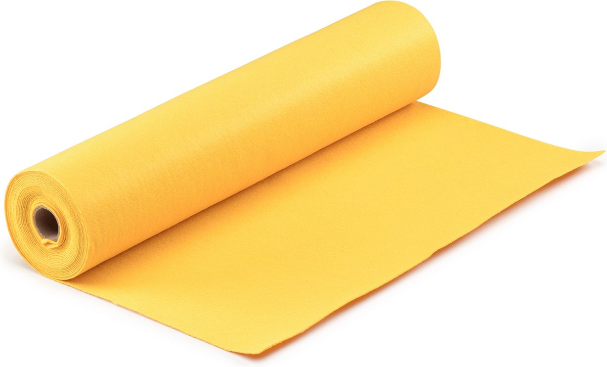 Vaessen creative feutre en rouleau - jaune - 1 mm - 45 cm x 5 m