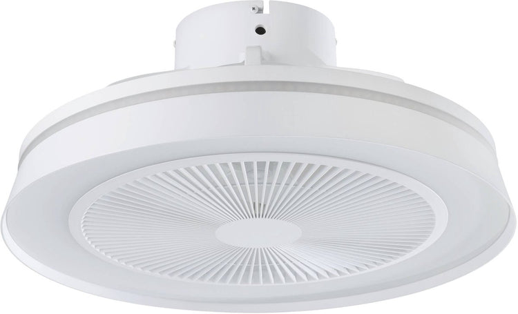 Ventilateur de plafond avec lampe Eglo Vallonia - ø 48 cm - 3 vitesses - lumière blanche réglable - RGB - dimmable - économie d'énergie DC - blanc