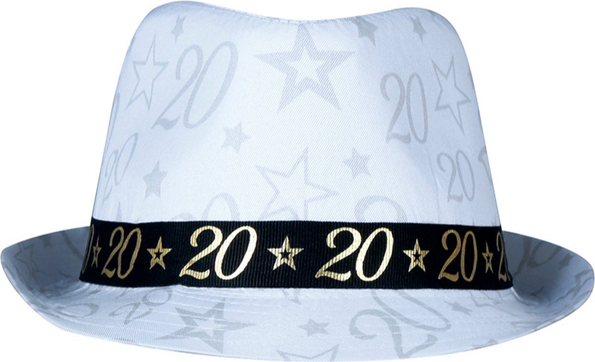 Fiestas guirca - chapeau de gangster 20 ans avec des étoiles