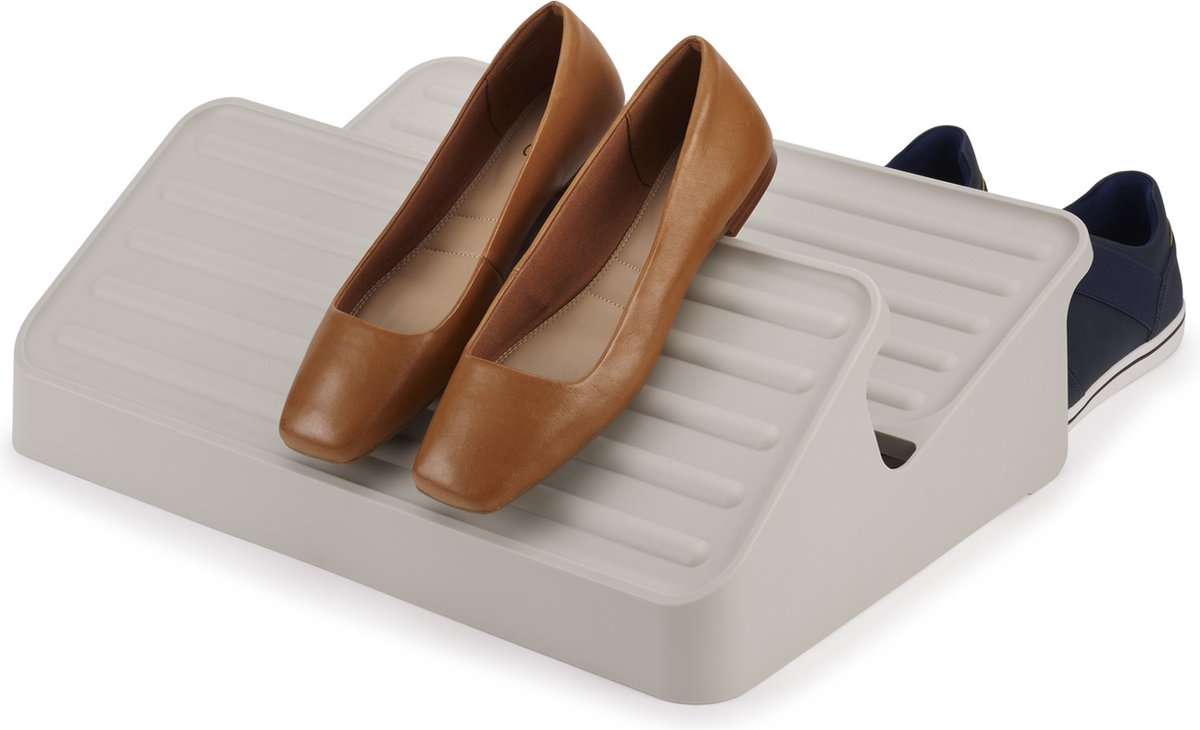 Joseph joseph shoe-in™ étagère à chaussures peu encombrante - écru - design moderne empilable - 6 paires de chaussures