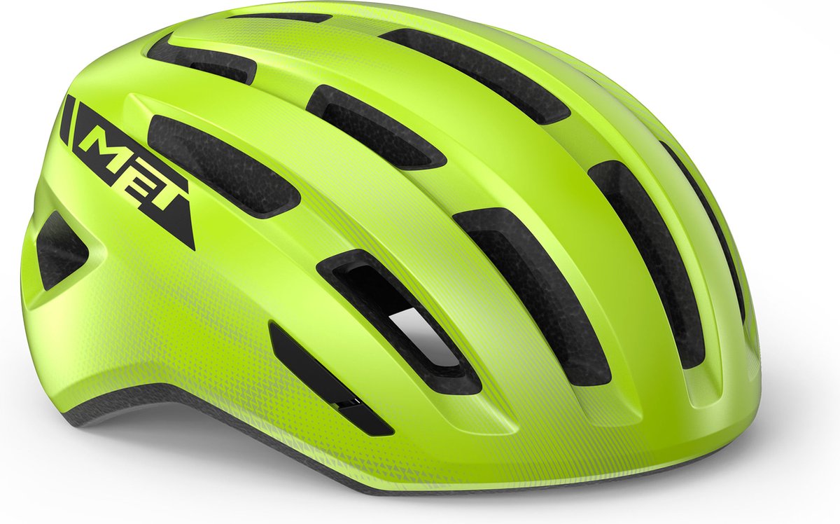 Met miles casque de vélo hommes femmes - casque de vélo vélo de ville adultes - vélo électrique - trekking - taille m l (58-61 cm) - jaune fluor brillant (jaune)