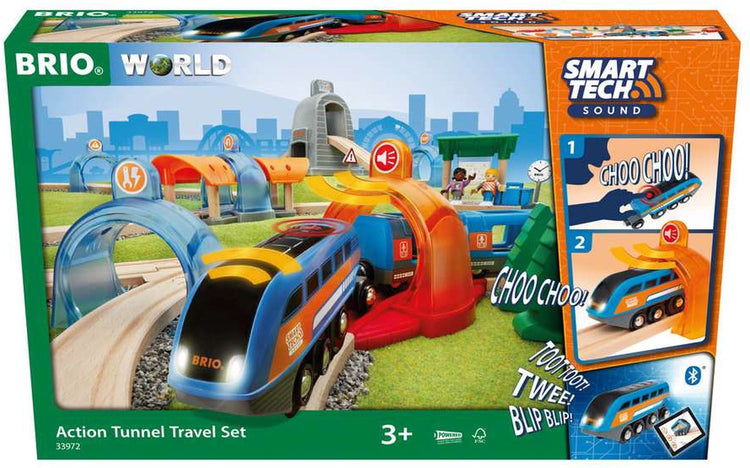 Ensemble de voyage tunnel d'action sonore Brio Smart Tech - 33972