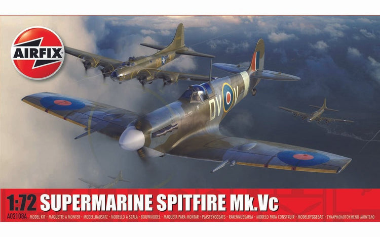 Kit de modèle Airfix véhicules militaires - 02108a supermarine spitfire mk.vc avion plastique - 1:72 - modélisme