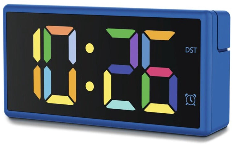 Réveil Hama - Ibiza - écran multicolore - fonction de chargement USB - bleu