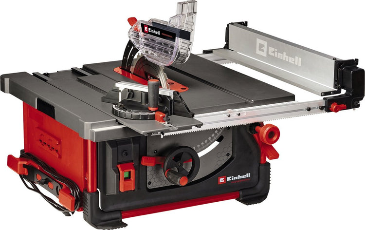 Table de scie électrique professionnelle Einhell tp-cc 10 t - 2000 w - ø254 mm - lame de scie 45° inclinable sur 1 côté - incl. Lame de scie 24 dents