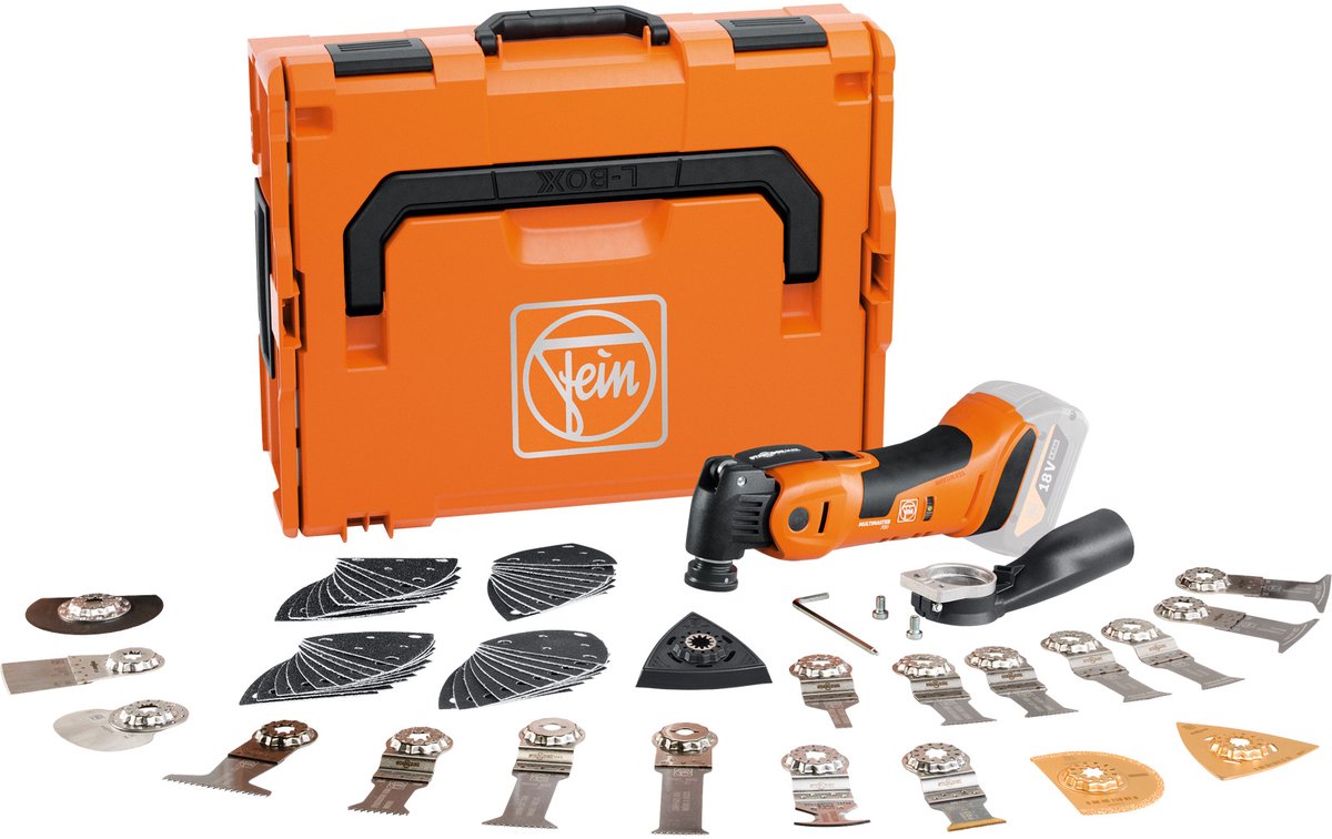 Fein multimaster amm 700 max batterie supérieure multi-outil + accessoires 18v ampshare corps de base en l-boxx - 71293663000