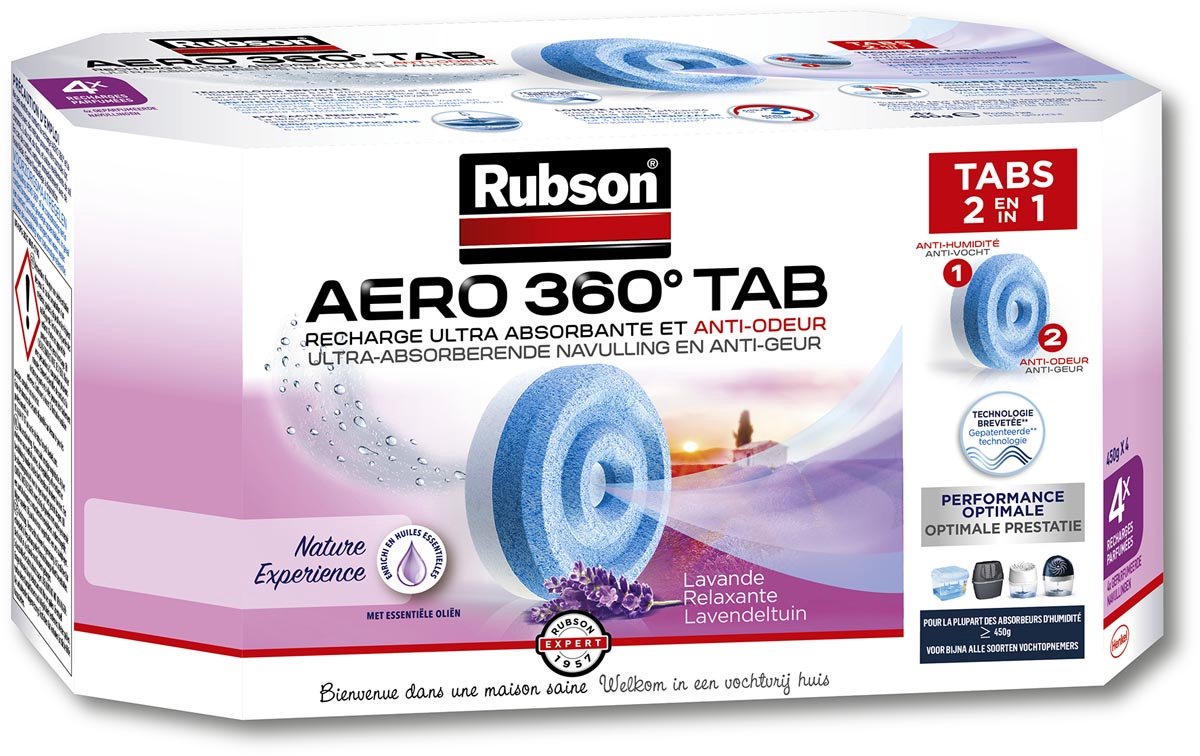 Rubson 1006730 - frotter l'humidité aero360 4xref lf | 1 pièce