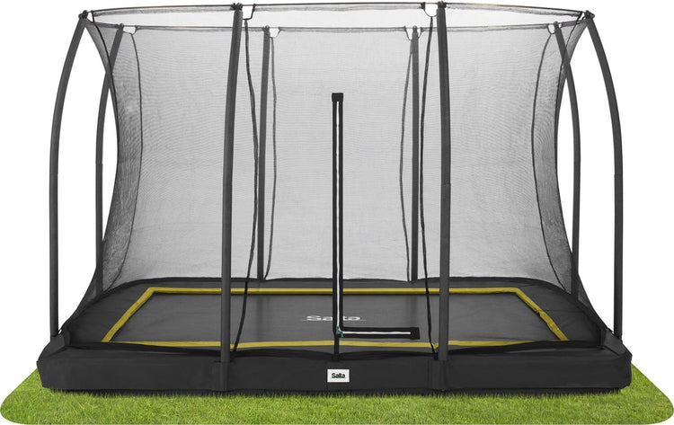 Salta Comfort Edition Ground - Trampoline enterré avec filet de sécurité - 305 x 214 cm - noir